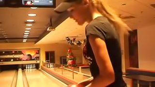 Beautiful Blonde Sophie Moone Goes Bowling with Wivien